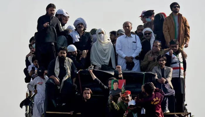 Shots fired, chemical thrown on Bushra Bibi's vehicle, claims spokesperson