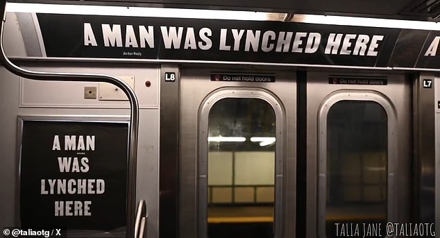 Disturbing Daniel Penny posters plastered across New York subway car as trial verdict looms