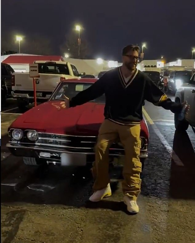 Travis Kelce pulls up to Chiefs game in vintage Chevelle with special meaning but Taylor Swift doesn't join him